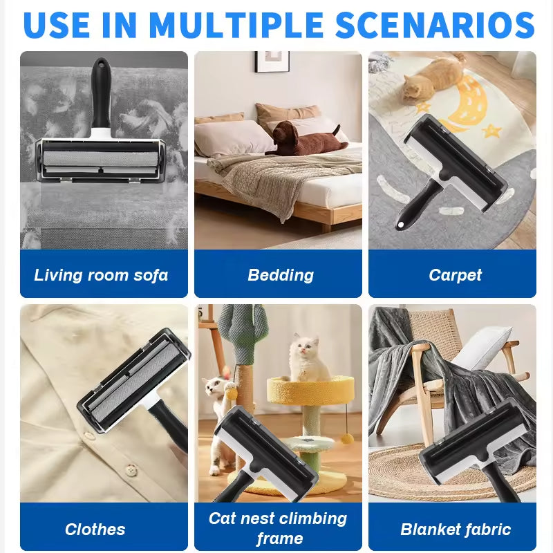 Pet Hair Remover Roller Brush – Reusable Self-Cleaning Dog & Cat Fur Lint Cleaner