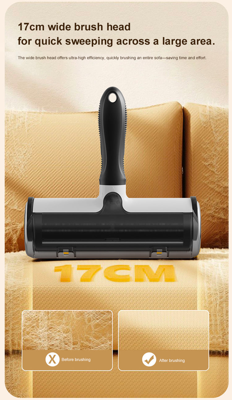 Pet Hair Remover Roller Brush – Reusable Self-Cleaning Dog & Cat Fur Lint Cleaner