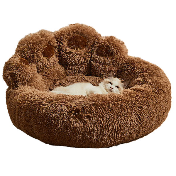 Plush Pet Bed for Dogs and Cats – 20-Inch Round Washable Indoor Pet Mattress