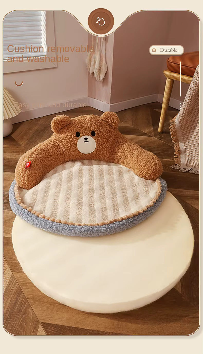 Paws&Purrs CozeNest Bed – Orthopedic Warm Removable Cat Sleeping Bed Padded Cushion